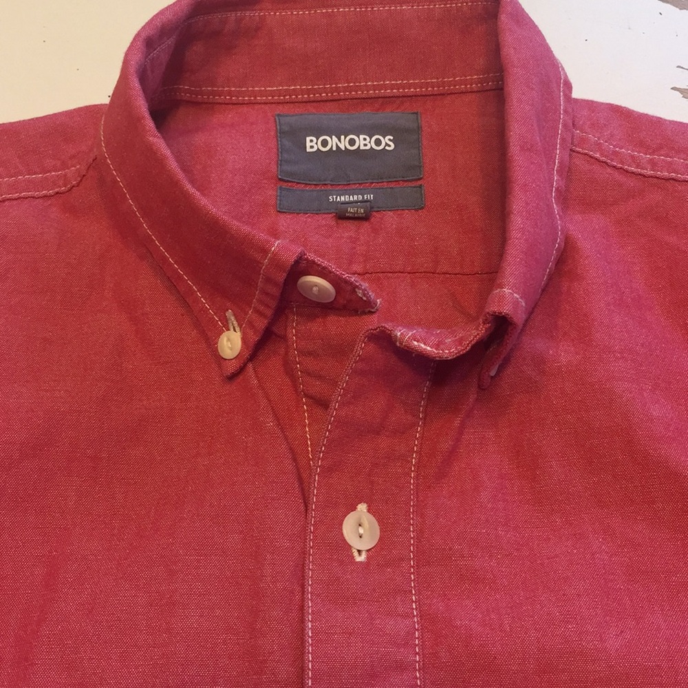 Bonobos Chambray Button Down Medium - image 1